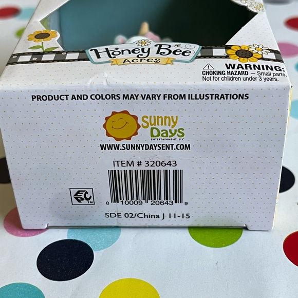 Honey Bee Acres ~ Easter Baby Beanie Mini Figure ~ Baby Unicorn w/ Basket ~ NIB - Picture 5 of 5